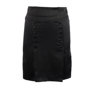 🌺 Pole & Pole Button Front Satin Pleated Pencil Skirt Size 36 / S